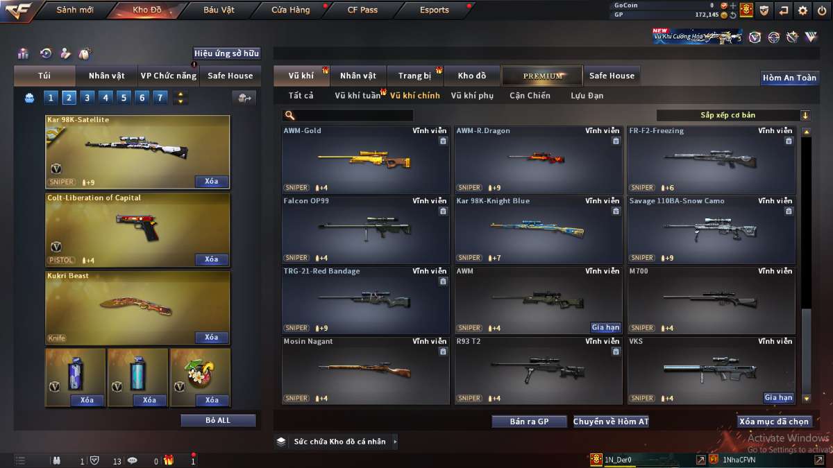 shop acc cf uy tin gia re